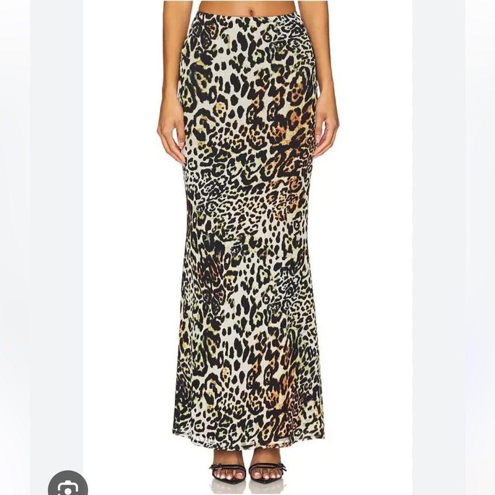 AFRM Animal Print Maxi Skirt